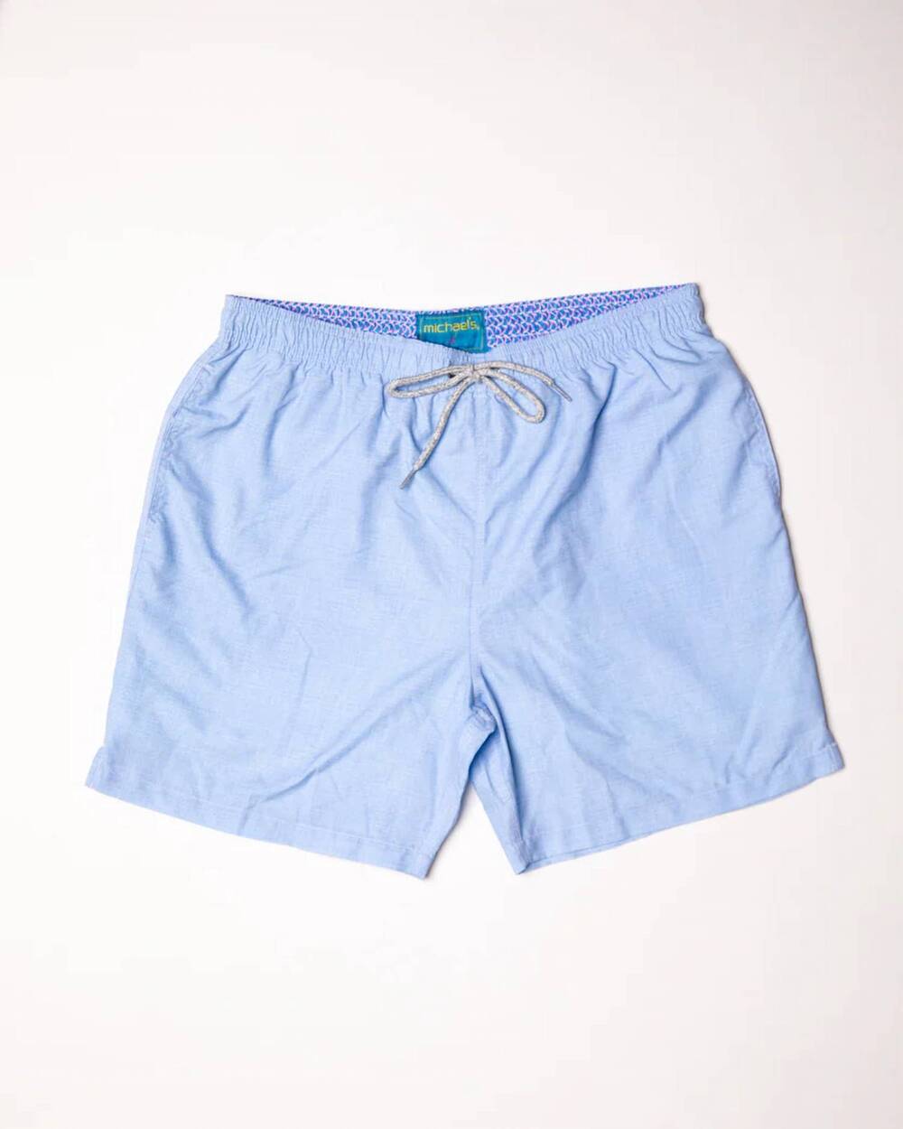 NEW MICHAEL'S SWIMWEAR men's cyclist liner swim trunks in sky